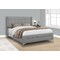Monarch Specialties Bed, Queen Size, Bedroom, Upholstered, Grey Linen Look, Chrome Metal Legs I 6040Q - alternate 2